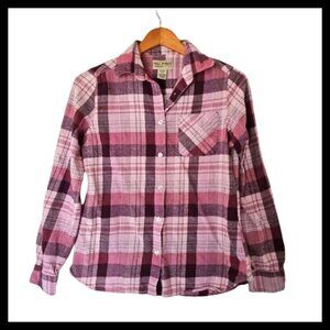 Woolrich Tall Pines Classic Plaid Flannel Shirt Pink Purple S Small‎ 100% Cotton